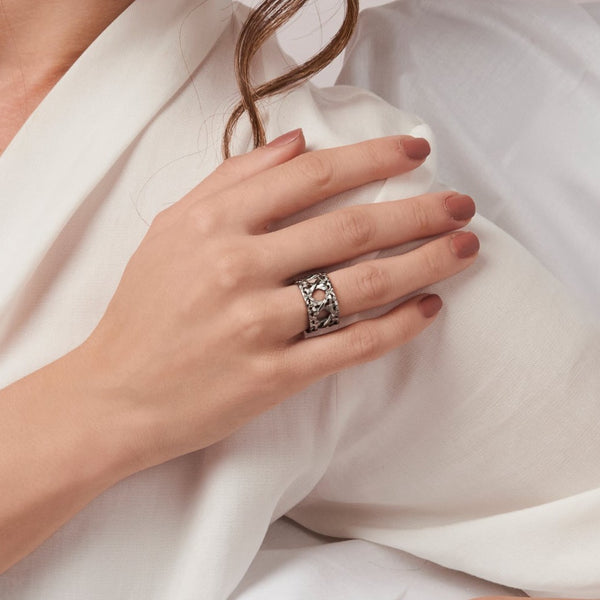 Rattan Design Handmade Band Ring