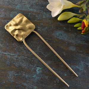 Geometric Brass Hair Pin