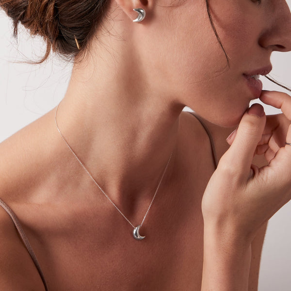 New Moon Handmade Silver Necklace