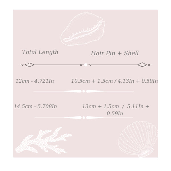 Shell Brass Hair Pin