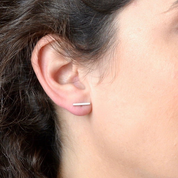 Mismatched Silver line earrings