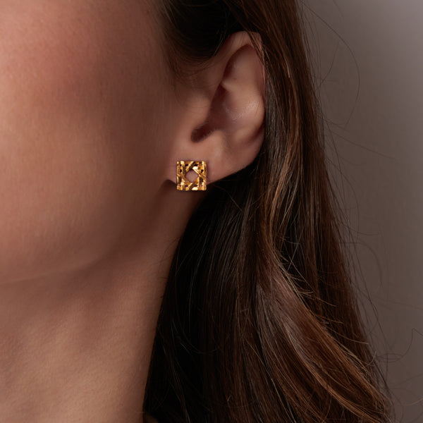 Rattan Small Handmade Earrings