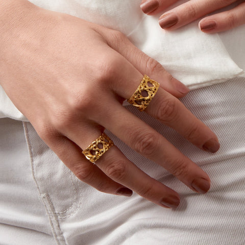 Rattan Design Handmade Band Ring
