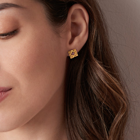 Rattan Small Handmade Earrings