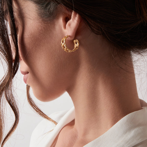 Rattan Small Hoops