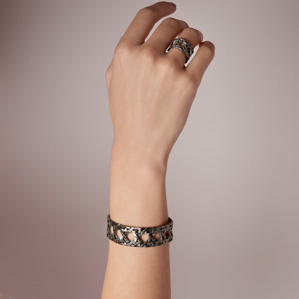 Bracelet Handmade in Rattan Design ~ Luxury Arm Cuff