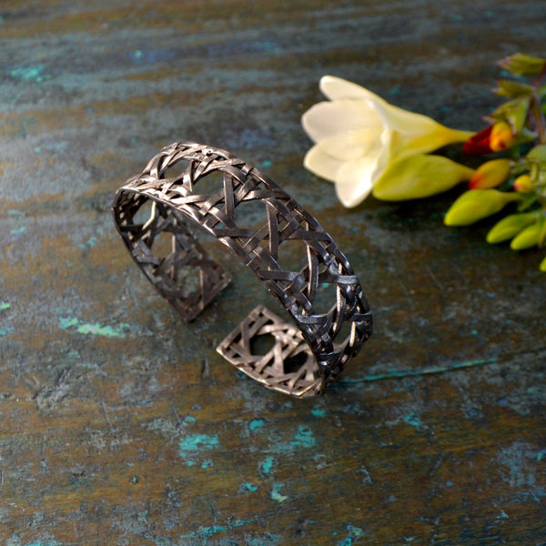 Bracelet Handmade in Rattan Design ~ Luxury Arm Cuff