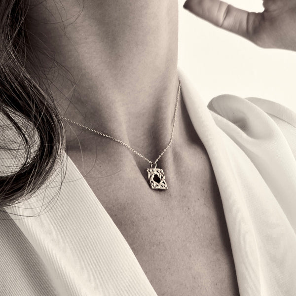 Mini RatTan Square Pendant
