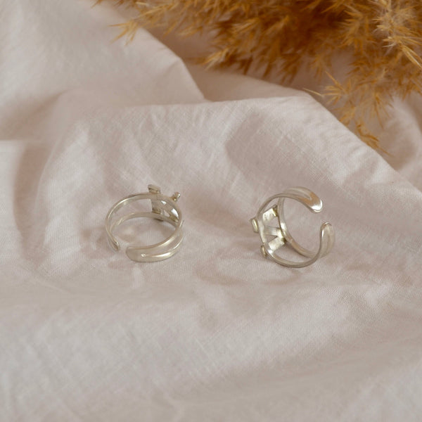 Initial Letter Signet  Silver Ring