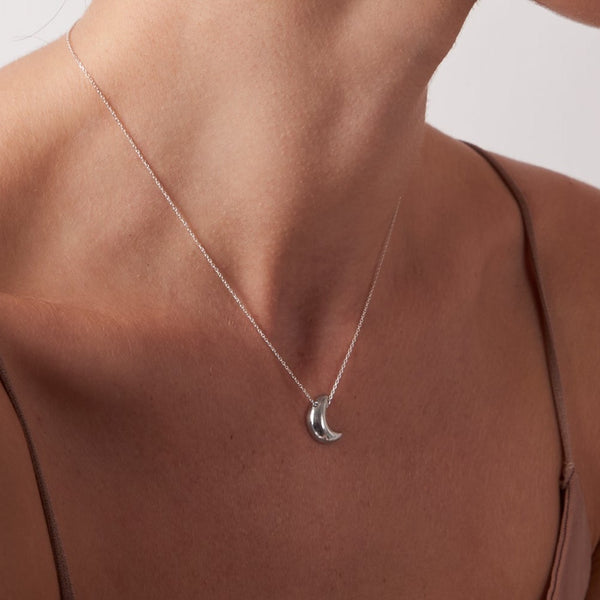 New Moon Handmade Silver Necklace