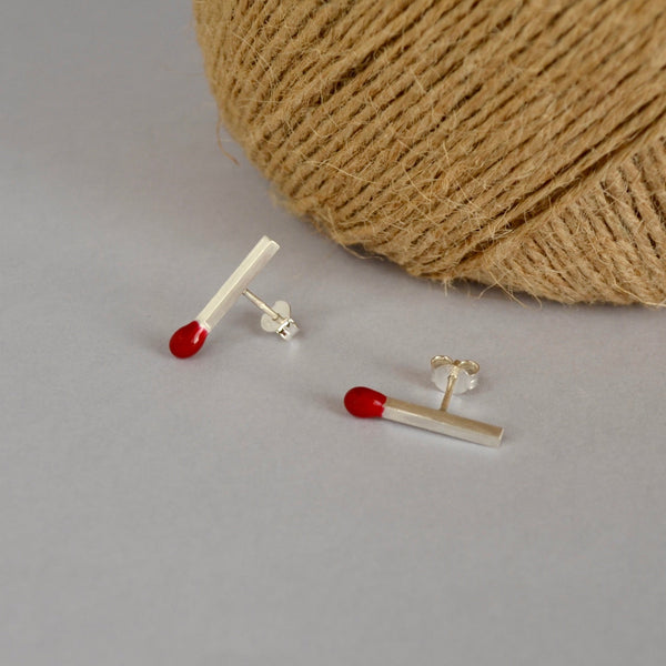 Tiny Match Silver earrings