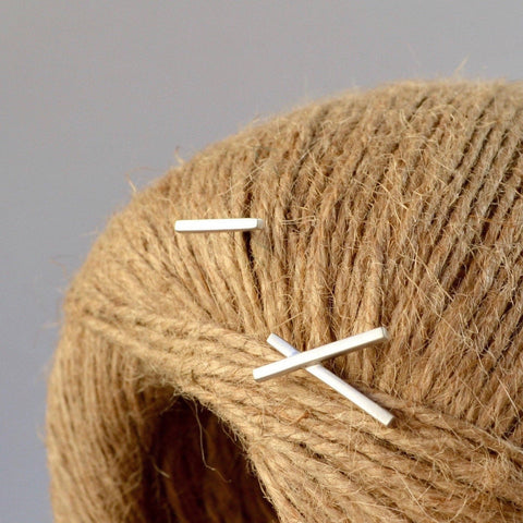 Mismatched Silver line earrings