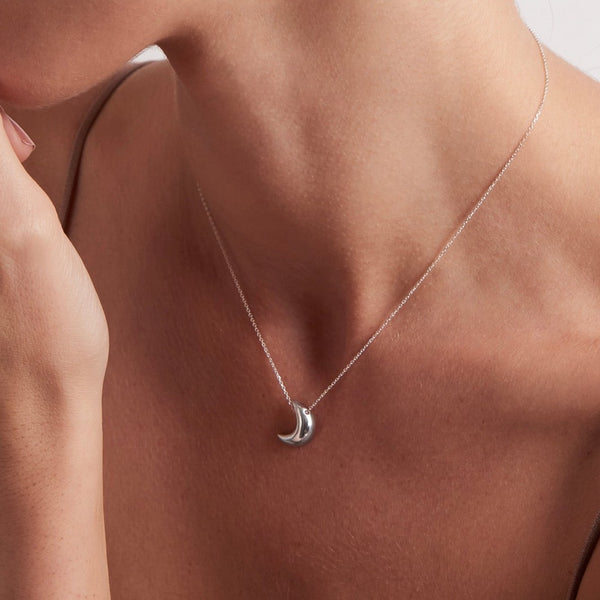 New Moon Handmade Silver Necklace
