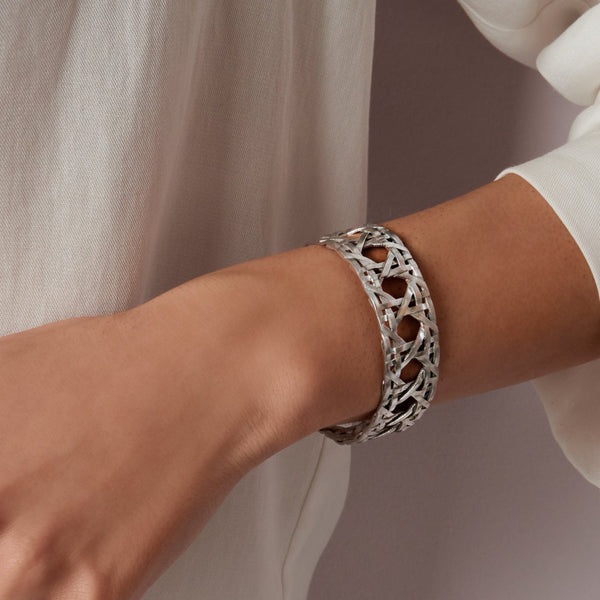 Bracelet Handmade in Rattan Design ~ Luxury Arm Cuff