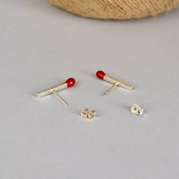 Tiny Match Silver earrings