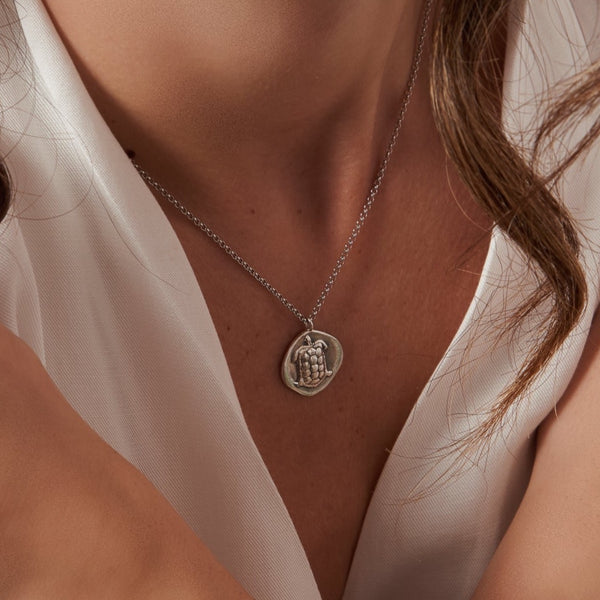 Silver Stater of Aegina ~ Turtle coin Silver Necklace
