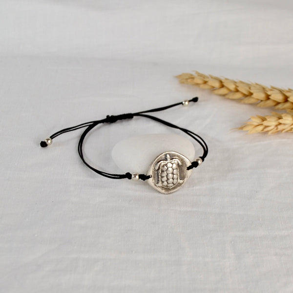 Ancient Greek coin  Silver Turtle Bracelet