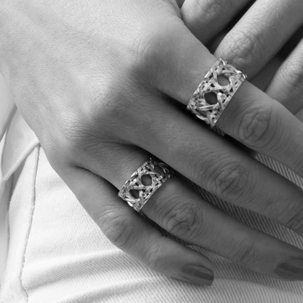 Rattan Design Handmade Band Ring