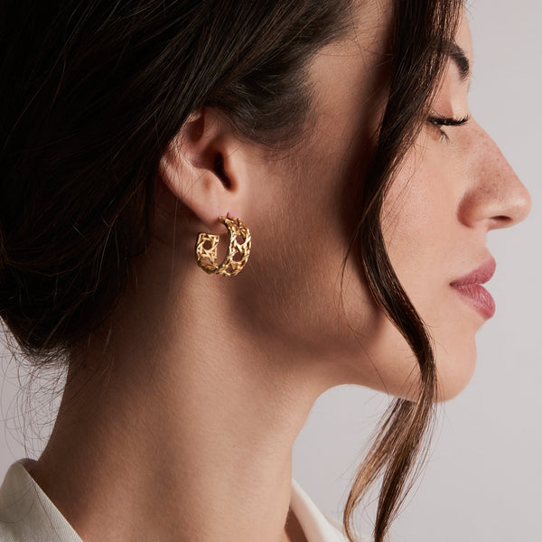 Rattan Small Hoops